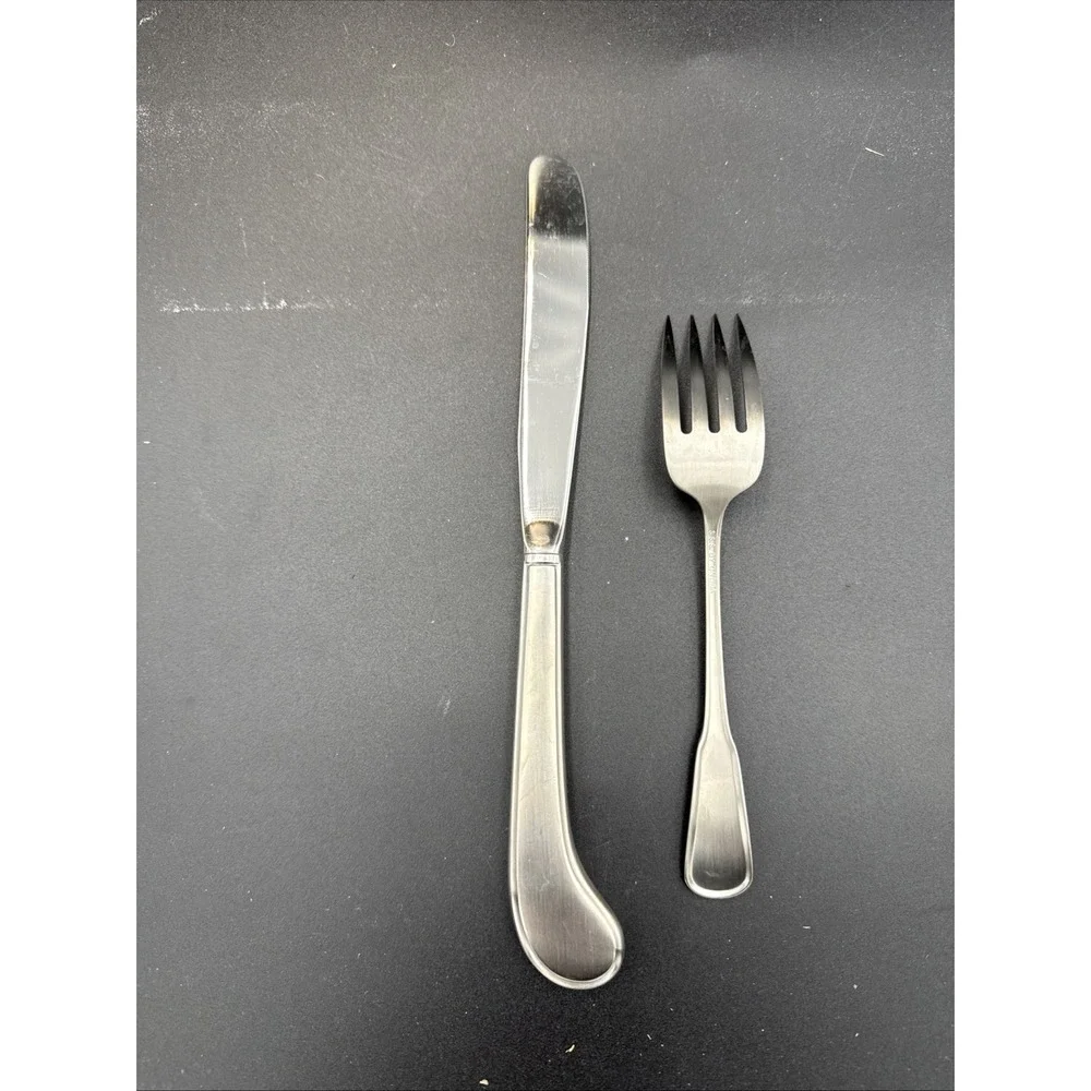 Oneida Stainless Dinner Knife Salad Fork Yorktowne SSS Flatware Traditional